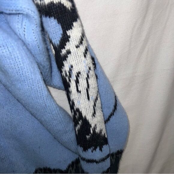 Vintage Wool Hooded Full Zip Sweatshirt Men’s XL Blue & Black With Elk - Picture 10 of 10